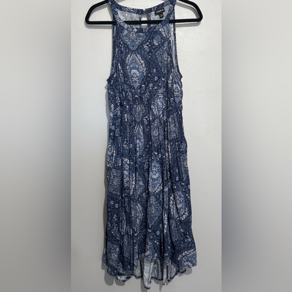 Torrid Navy and White Maxi Dress